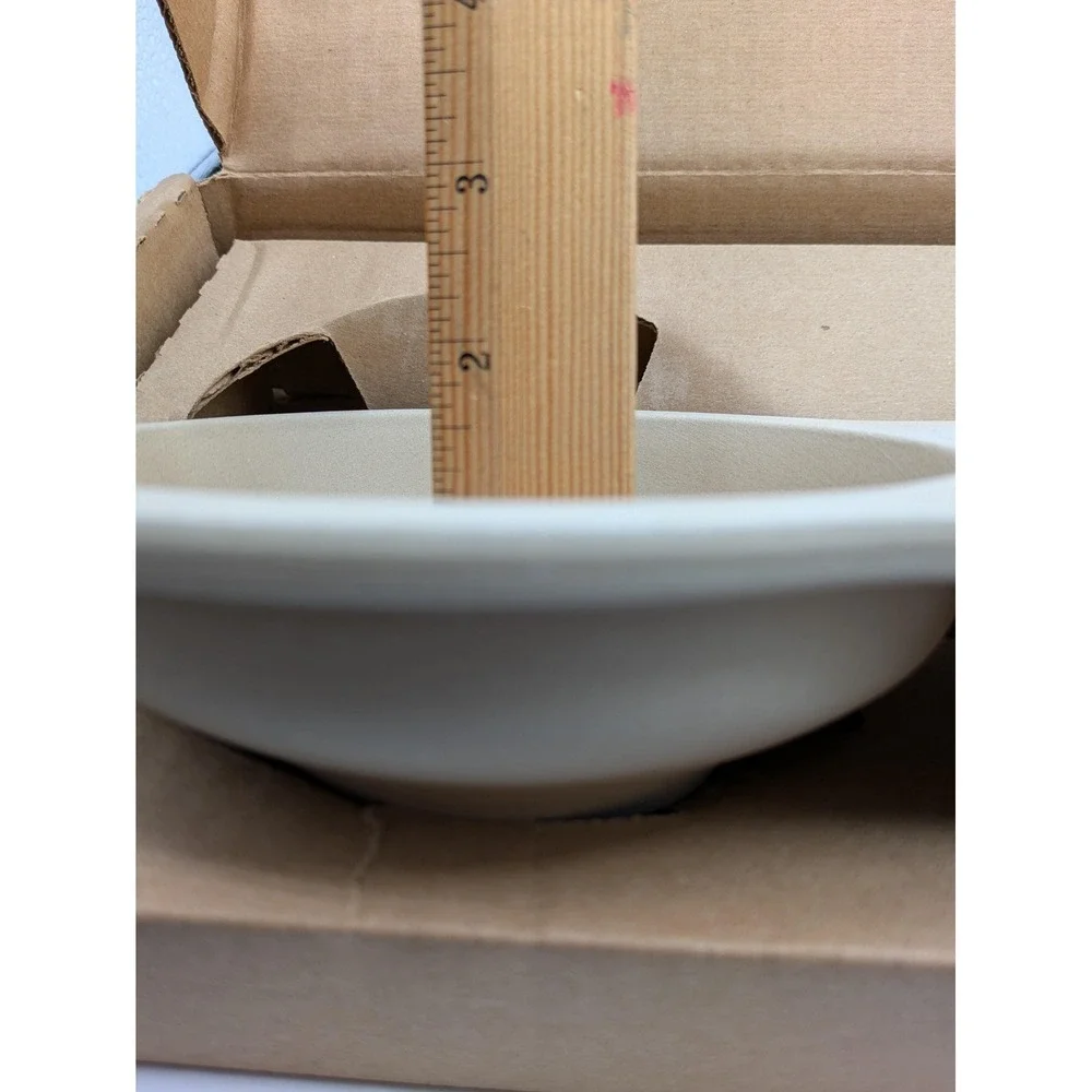 Pampered Chef Microwave Egg Cooker Stoneware 1372 Beige Double Well USA Tray